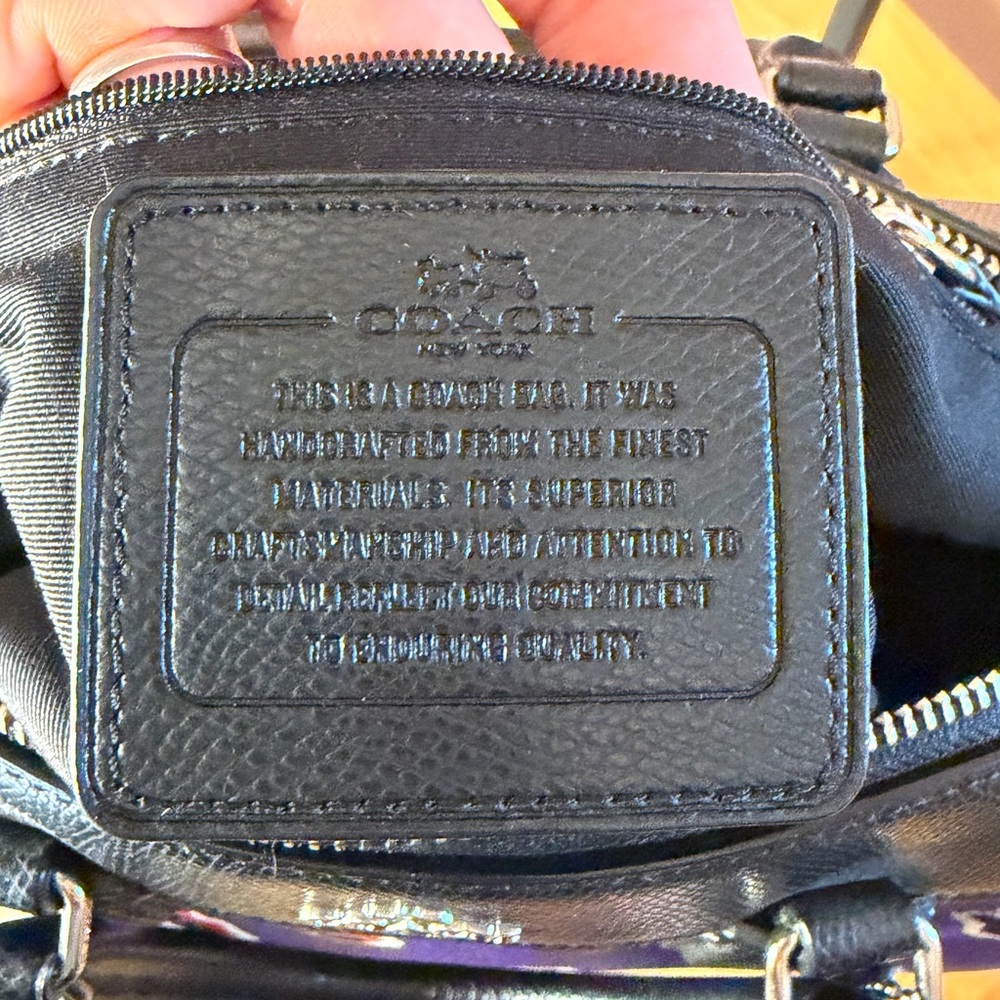 Coach Mini Bennett Satchel in Purple Floral Print – Like New - Picture 7 of 11